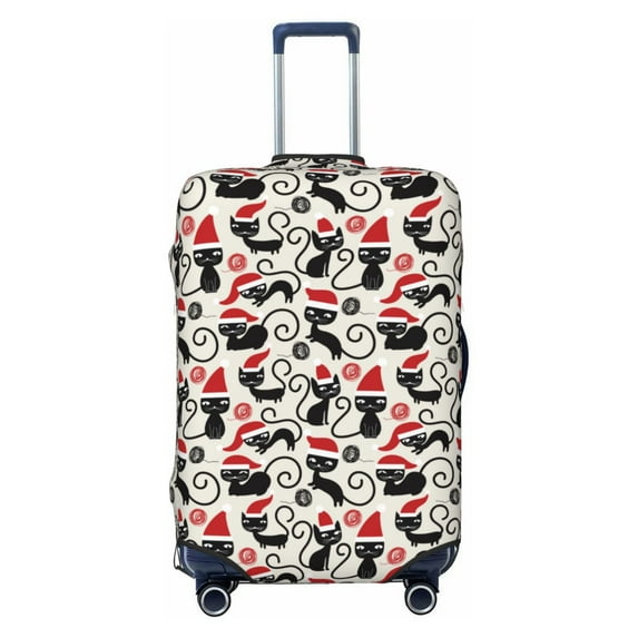 Luggage Cover Anti Scratch, Christmas Cat Elastic Suitcase Protector Fits 18-32 Inch Luggage