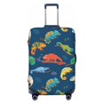 thumbnail image 1 of Luggage Cover Anti Scratch, Colorful Cute Chameleon Lizard_A Elastic Suitcase Protector Fits 18-32 Inch Luggage, 1 of 2