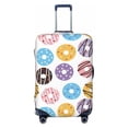 thumbnail image 1 of Luggage Cover Anti Scratch, Colourful Donut Doodle Print Elastic Suitcase Protector Fits 18-32 Inch Luggage, 1 of 2