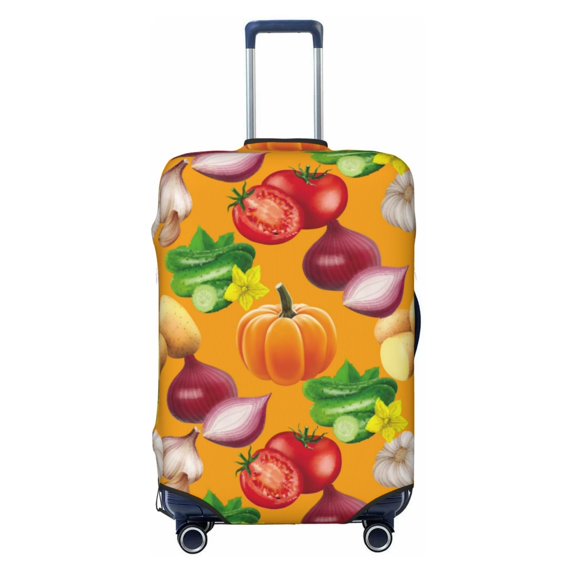 Luggage Cover Anti Scratch, Cucumber Onion Potato Elastic Suitcase Protector Fits 18-32 Inch Luggage