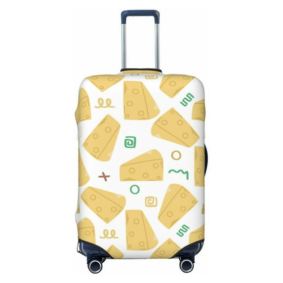 Luggage Cover Anti Scratch, Cute Cheese Line Elastic Suitcase Protector Fits 18-32 Inch Luggage