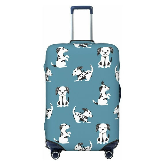 Luggage Cover Anti Scratch, Cute Dog Puppy Dalmatian Elastic Suitcase Protector Fits 18-32 Inch Luggage