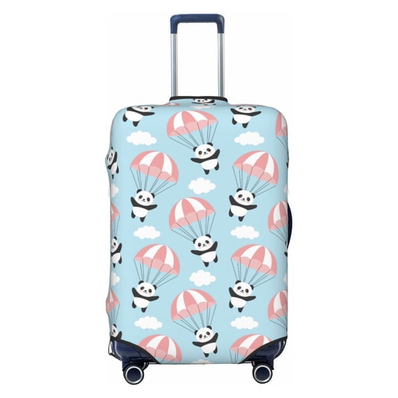 Luggage Cover Anti Scratch, Cute Panda Flying In The Sky Elastic Suitcase Protector Fits 18-32 Inch Luggage