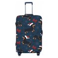 thumbnail image 1 of Luggage Cover Anti Scratch, Dachshund Dog Puppy Red Hat Elastic Suitcase Protector Fits 18-32 Inch Luggage, 1 of 2