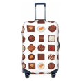 thumbnail image 1 of Luggage Cover Anti Scratch, Delicate Chocolate Print Elastic Suitcase Protector Fits 18-32 Inch Luggage, 1 of 2