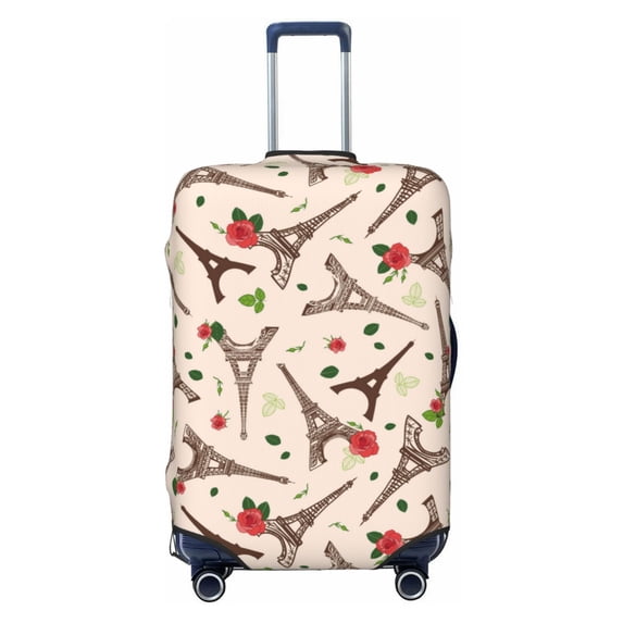 Luggage Cover Anti Scratch, Eiffel Tower Urbane Elastic Suitcase Protector Fits 18-32 Inch Luggage