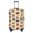 thumbnail image 1 of Luggage Cover Anti Scratch, England Stamp Print Elastic Suitcase Protector Fits 18-32 Inch Luggage, 1 of 2