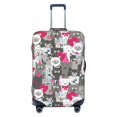 thumbnail image 1 of Luggage Cover Anti Scratch, Funny Cartoon Cat Gray Elastic Suitcase Protector Fits 18-32 Inch Luggage, 1 of 2