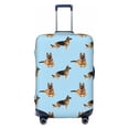 thumbnail image 1 of Luggage Cover Anti Scratch, German Shepherd Dog Blue Elastic Suitcase Protector Fits 18-32 Inch Luggage, 1 of 2
