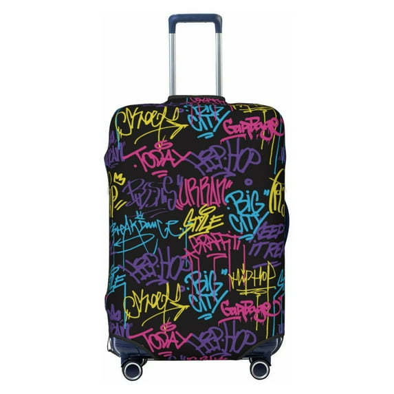 Luggage Cover Anti Scratch, Graffiti Art Elastic Suitcase Protector Fits 18-32 Inch Luggage