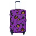 thumbnail image 1 of Luggage Cover Anti Scratch, Halloween Black Pumpkin Bat Elastic Suitcase Protector Suitcase Covers for Luggage Fits 18-32 Inch Luggage, 1 of 6