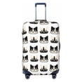 thumbnail image 1 of Luggage Cover Anti Scratch, Minimalist Cute Cartoon Cat Face Elastic Suitcase Protector Fits 18-32 Inch Luggage, 1 of 2