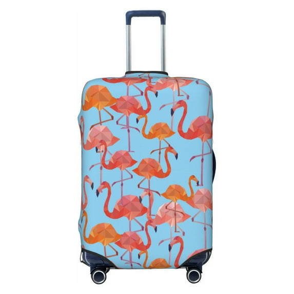Luggage Cover Anti Scratch, Pink Flamingo Elastic Suitcase Protector Fits 18-32 Inch Luggage