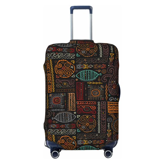 Luggage Cover Anti Scratch, Polynesian Turtles Elastic Suitcase Protector Fits 18-32 Inch Luggage