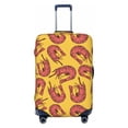 thumbnail image 1 of Luggage Cover Anti Scratch, Red Shrimp Printed Yellow Elastic Suitcase Protector Fits 18-32 Inch Luggage, 1 of 2