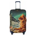 thumbnail image 1 of Luggage Cover Anti Scratch, Space Adventurer Cat Elastic Suitcase Protector Fits 18-32 Inch Luggage, 1 of 2