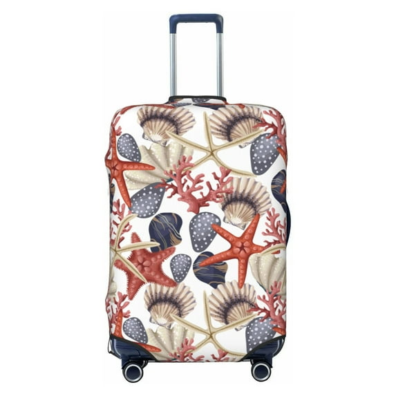 Luggage Cover Anti Scratch, Starfish Shell Elastic Suitcase Protector Fits 18-32 Inch Luggage