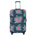 thumbnail image 1 of Luggage Cover Anti Scratch, Tropic Flower Leaves Elastic Suitcase Protector Fits 18-32 Inch Luggage, 1 of 2