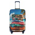 thumbnail image 1 of Luggage Cover Anti Scratch, Tropical Vacation Essentials Elastic Suitcase Protector Fits 18-32 Inch Luggage, 1 of 2