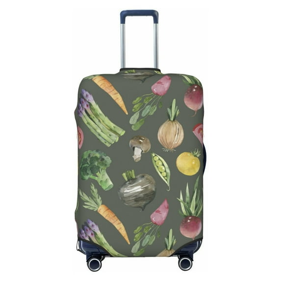 Luggage Cover Anti Scratch, Vegetable Print Elastic Suitcase Protector Fits 18-32 Inch Luggage
