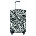 thumbnail image 1 of Luggage Cover Anti Scratch, White Gear Pattern Elastic Suitcase Protector Fits 18-32 Inch Luggage, 1 of 2