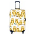 thumbnail image 1 of Luggage Cover Anti Scratch, Yellow Owls Elastic Suitcase Protector Fits 18-32 Inch Luggage, 1 of 2