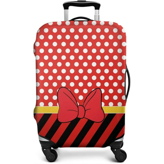 Luggage Cover Approved Travel Suitcase Protector Cute Dots Elastic Washable Animation Themed Baggage Covers for 18-20 inch Luggage(S)