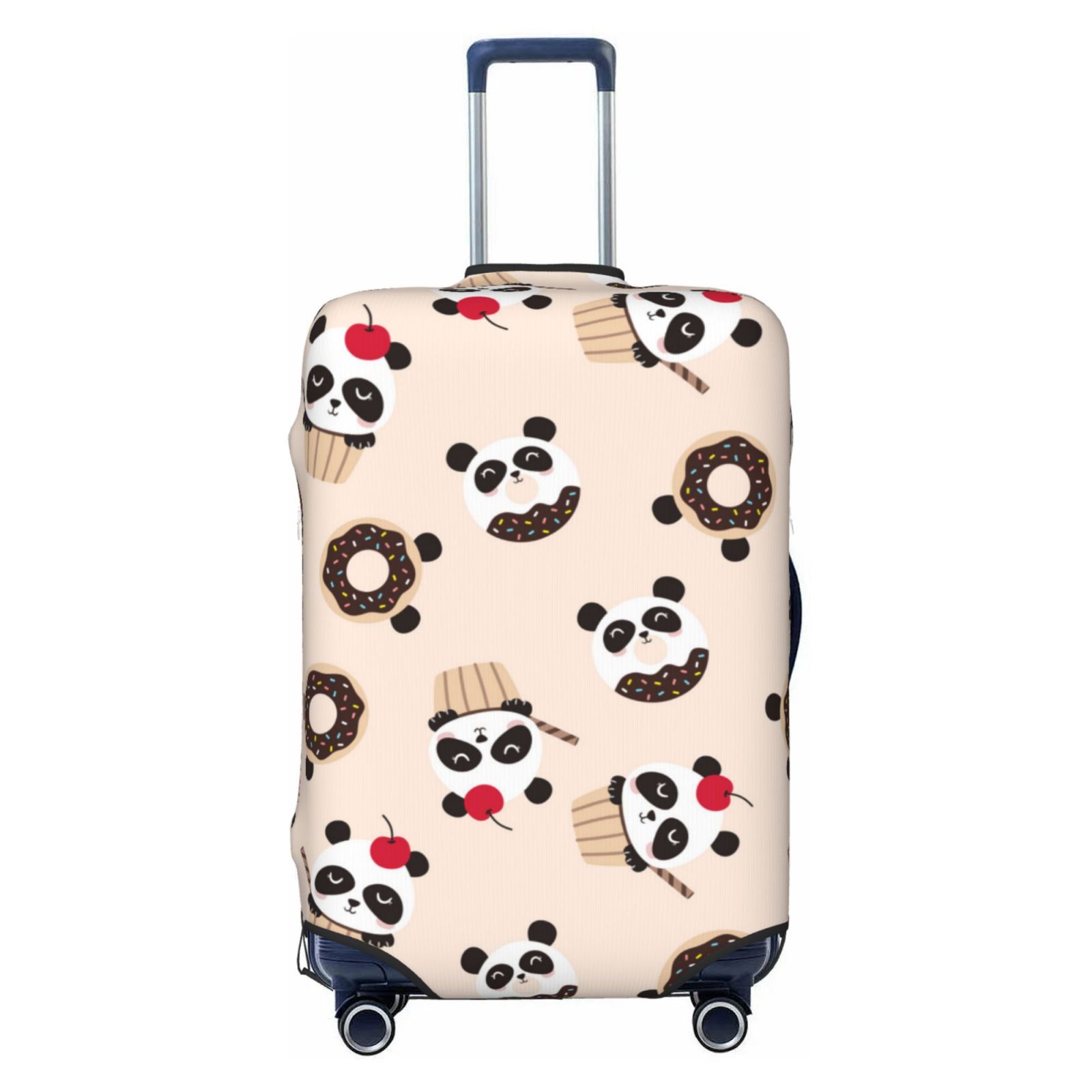 Luggage Cover For Travel Business Trip, Panda Ice Creams Donuts