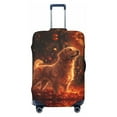 Luggage Cover (No Suicase) Autumn Maple Leaf Golden Retriever Soft