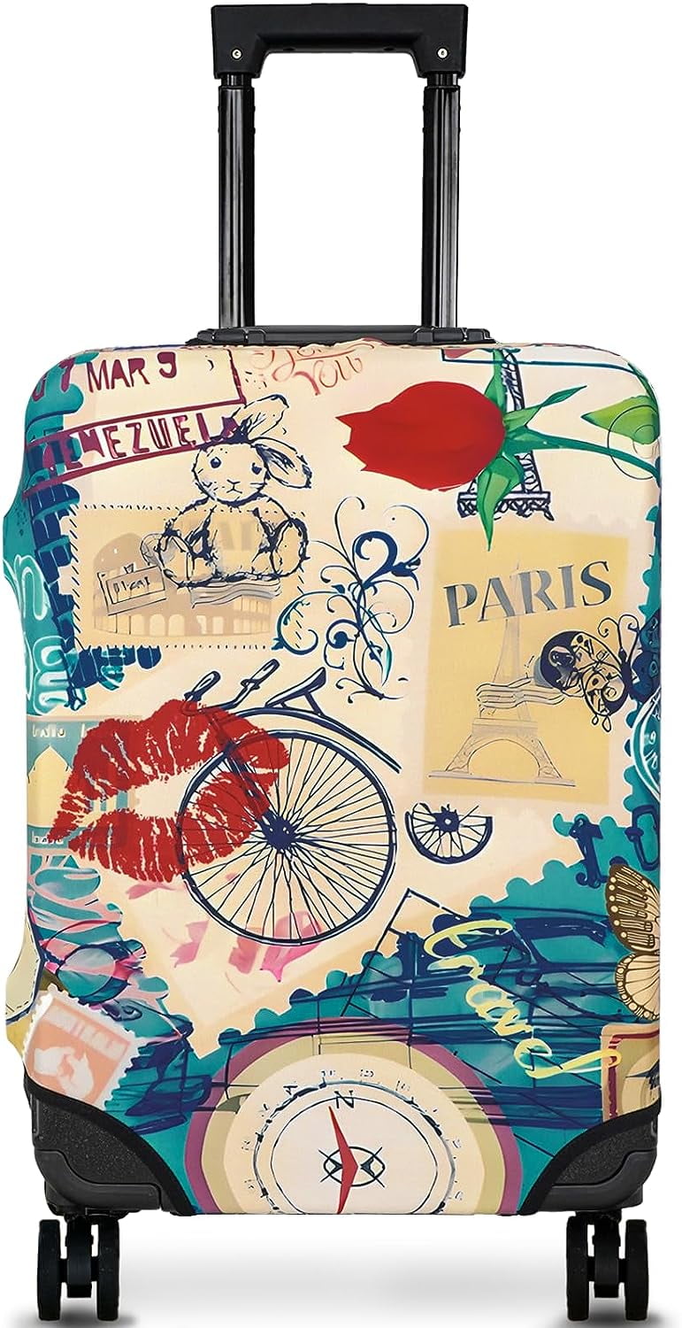 Luggage Cover Protector Travel Suitcase Covers Protective Skin for Carry On Baggage Fit 29-32 Inch Luggage