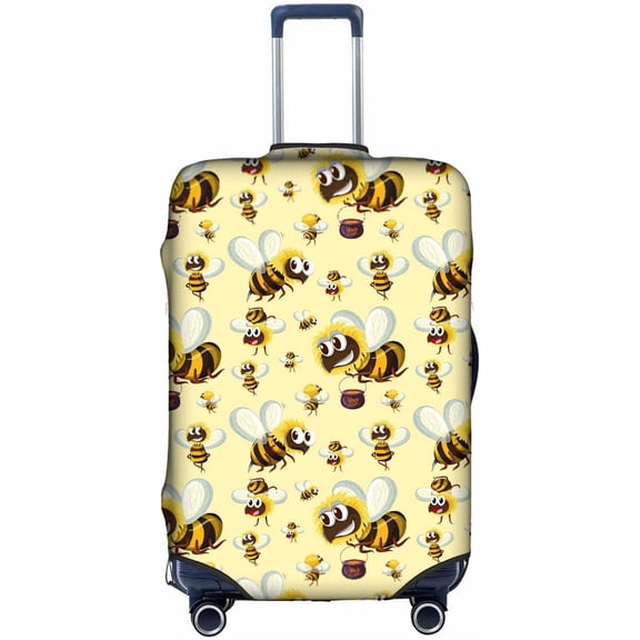 Luggage Cover cute bumble bee pattern Suitcase Covers Elastic Dustproof Protector For 18-32 Inch Luggage Washable And Decorative Travel Bag Cases(S)