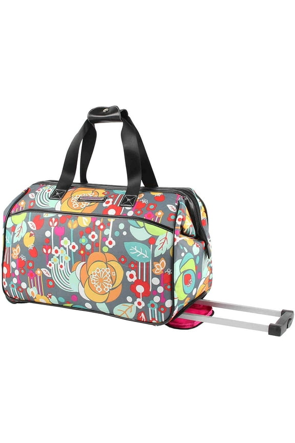 Luggage Designer Pattern Suitcase Wheeled Duffel Carry On Bag (22in, Bliss)