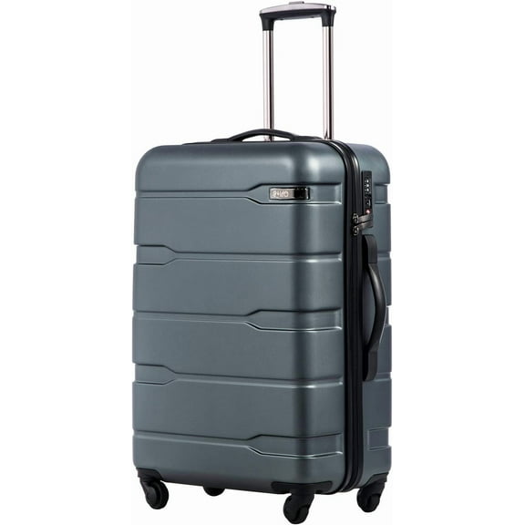 Luggage Expandable(only 28") Suitcase PC+ABS Spinner Built-In TSA lock 20in 24in 28in Carry on (Teal., S(20in_carry on))