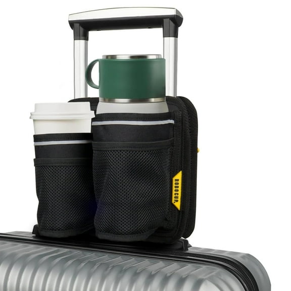 Luggage Handle Dual Drink Holder & Storage