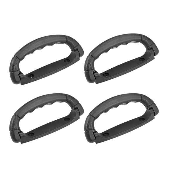 Luggage Handle Pull Plastic 6.3-Inch Length Luggage Suitcase Handle Grip Black 4 Pcs