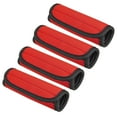 thumbnail image 1 of Luggage Handle Wrap, 4 Pack Neoprene Handbag Grip Cover Protector Identifier with Hook and Loop, Red, 1 of 5