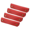 thumbnail image 1 of Luggage Handle Wrap, 4 Pack PU Handbag Grip Cover Protector Identifier with Clasp, Red, 1 of 5