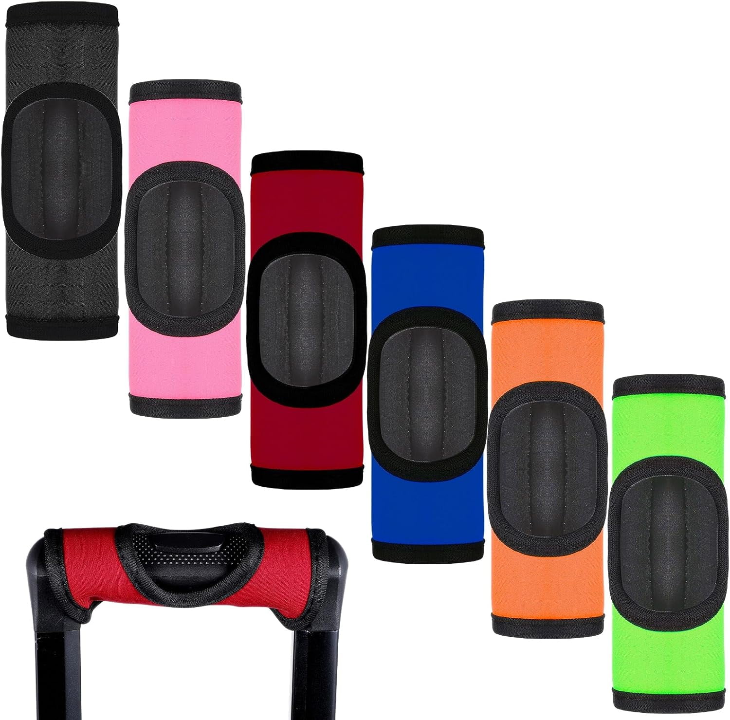 Luggage Handle Wrap Neoprene Luggage Wraps Ribbons Bright Suitcase Tags ...