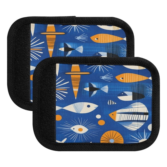 Luggage Handle Wrap for Suitcase 2-Pack Includes Back Information Card Sea Life
