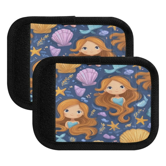 Luggage Handle Wrap for Suitcase 2-Pack Includes Back Information Card Shell Girls