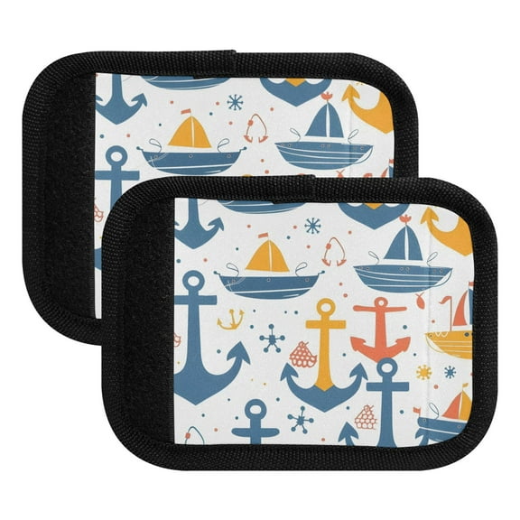 Luggage Handle Wrap for Suitcase 2 Pack Luggage Tag Identifiers for Travel Accessories Anchors Boats Dots