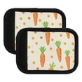 thumbnail image 1 of Luggage Handle Wrap for Suitcase 2 Pack Luggage Tag Identifiers for Travel Accessories Carrot and Polka Dots, 1 of 6