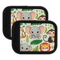 thumbnail image 1 of Luggage Handle Wrap for Suitcase 2 Pack Luggage Tag Identifiers for Travel Accessories Cute Lion Tiger Monkey Elephants, 1 of 6