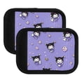 thumbnail image 1 of Luggage Handle Wrap for Suitcase 2 Pack Luggage Tag Identifiers for Travel Accessories Kuromi and Flower, 1 of 6
