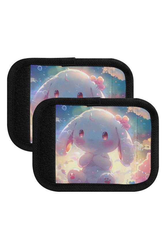 Luggage Handle Wrap for Suitcase 2 Pack Luggage Tag Identifiers for Travel Accessories Lovely Long Ear Dog