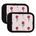 thumbnail image 1 of Luggage Handle Wrap for Suitcase 2 Pack Luggage Tag Identifiers for Travel Accessories Rose Flower, 1 of 6