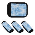 thumbnail image 1 of Luggage Handle Wrap for Suitcase 4-Pack Includes Back Information Card Light Blue Tie-dye Pattern, 1 of 6