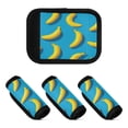 thumbnail image 1 of Luggage Handle Wrap for Suitcase 4-Pack Includes Back Information Card Simple Bananas Pattern, 1 of 6