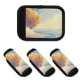 thumbnail image 1 of Luggage Handle Wrap for Suitcase 4 Pack Luggage Tag Identifiers for Travel Accessories Pixel Sea Cloud Tree, 1 of 6