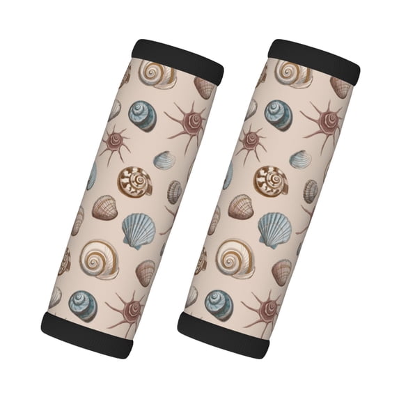 Luggage Handle Wraps for Suitcase - Suitcase Tags Identifiers for Suitcases, Conch Shells Print No.9013 Fun Luggage Handle Covers, Travel Luggage Accessories Essentials for Flying